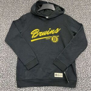 Boston Bruins Hoodie Women Medium Black Reebok Pullover Long Sleeve Outdoor New‎